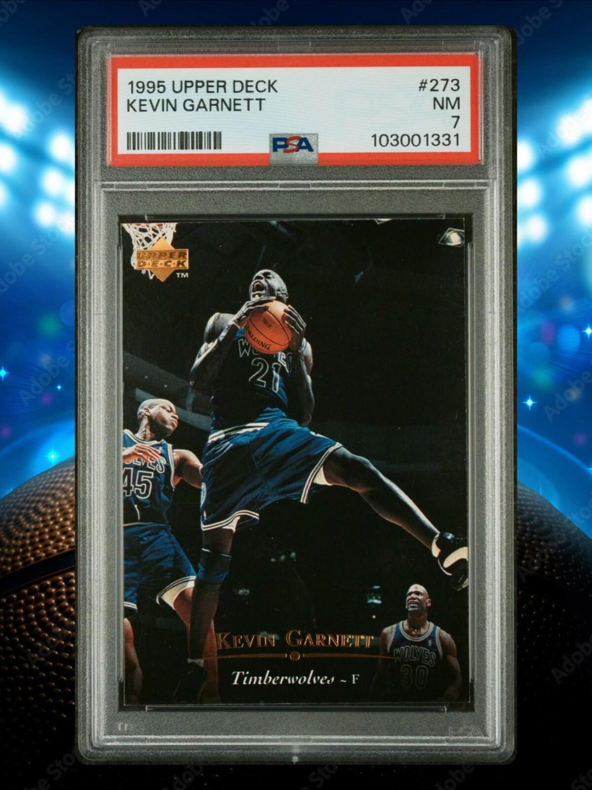 1995 Upper Deck Basketball - Kevin Garnett #273 (RC) - PSA 7