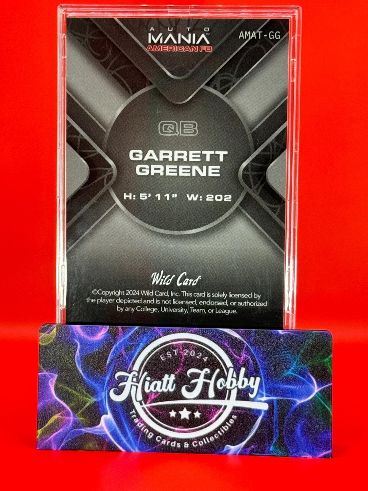 2024 Wild Card Auto Mania Garrett Greene #AMAT-GG - Mt Rushmore Rainbow /3