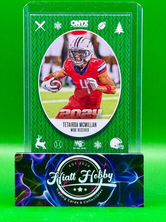 2024 Onyx Holiday Cards - Tetairoa McMillan - Green /500