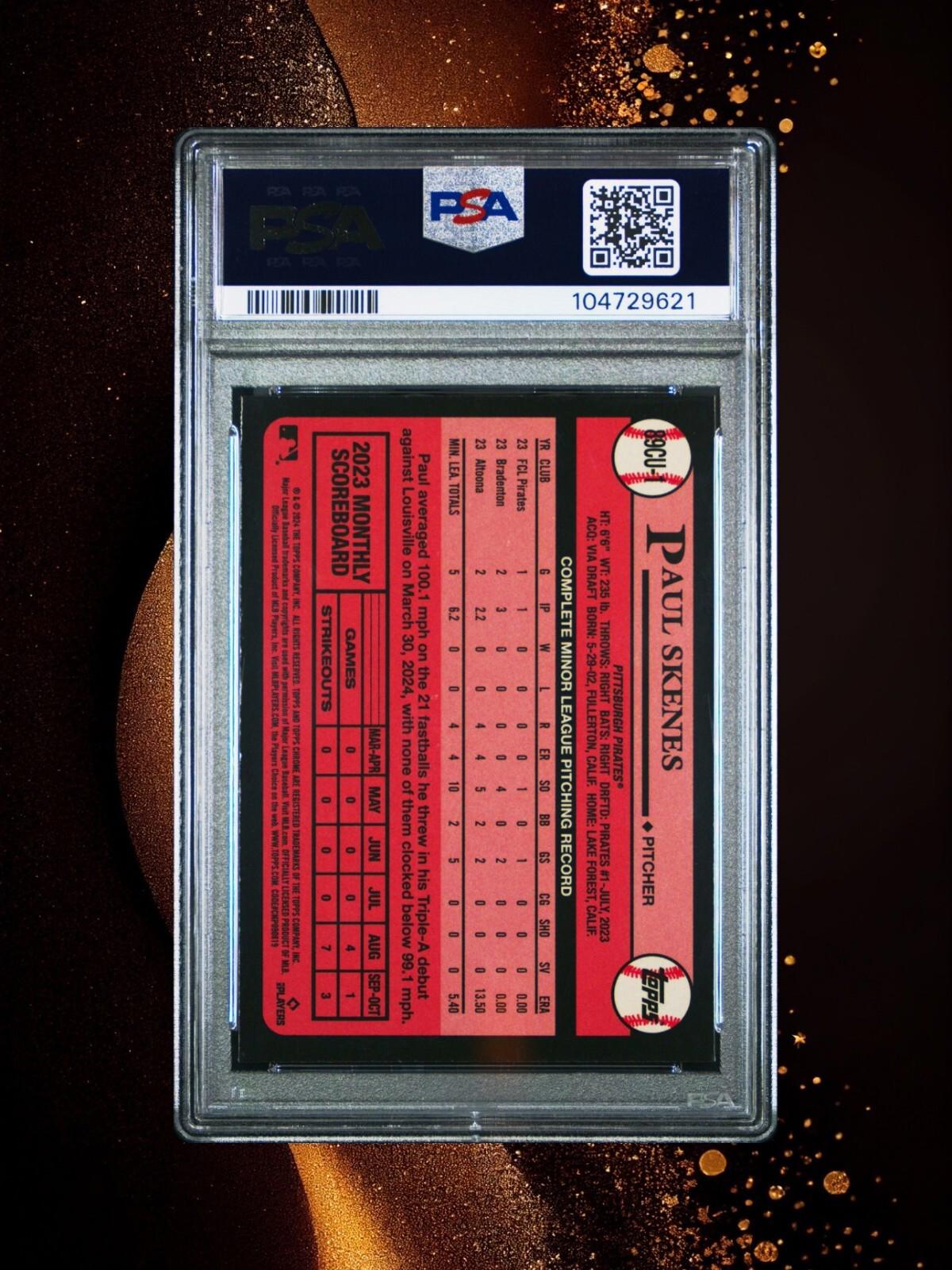 2024 Topps Chrome Update - 35th Anniversayr Paul Skenes #89CU-1 (RC) - PSA 9