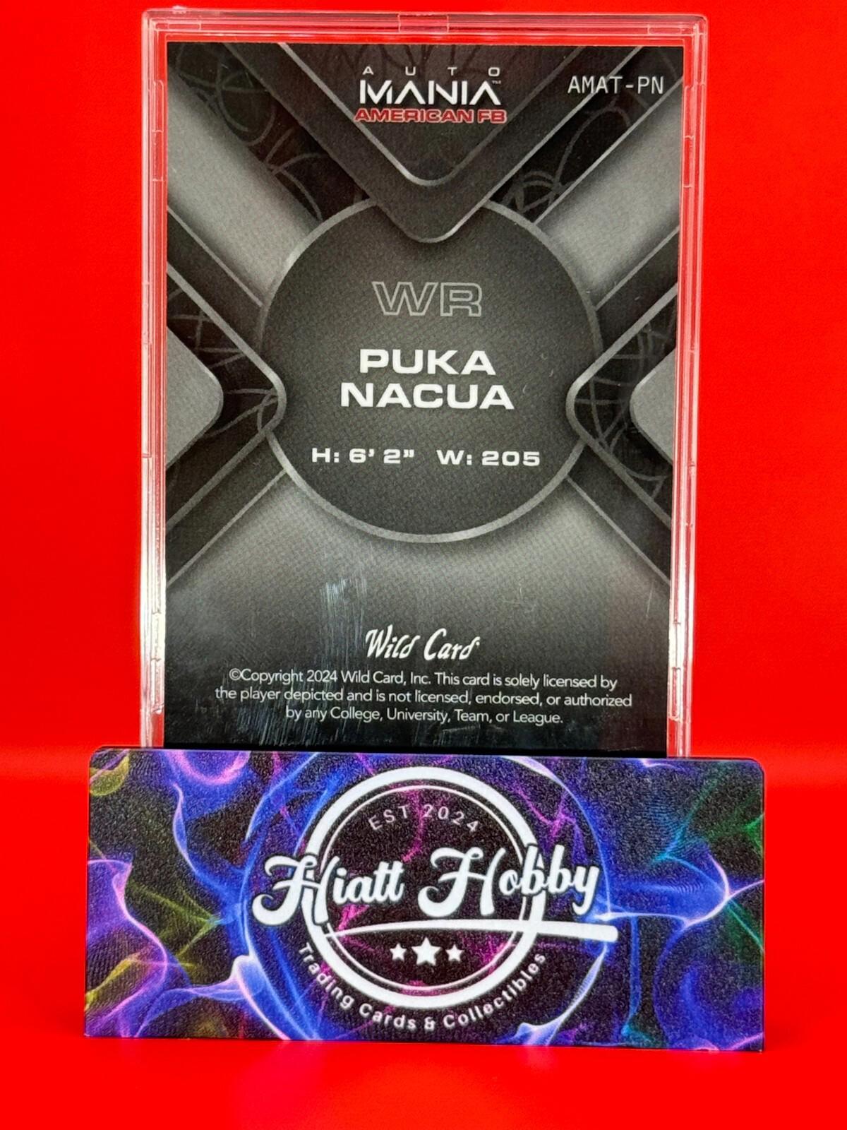 2024 Wild Card Auto Mania - Puka Nacua #AMAT-PN - American Flag Ice 25/25 🔥