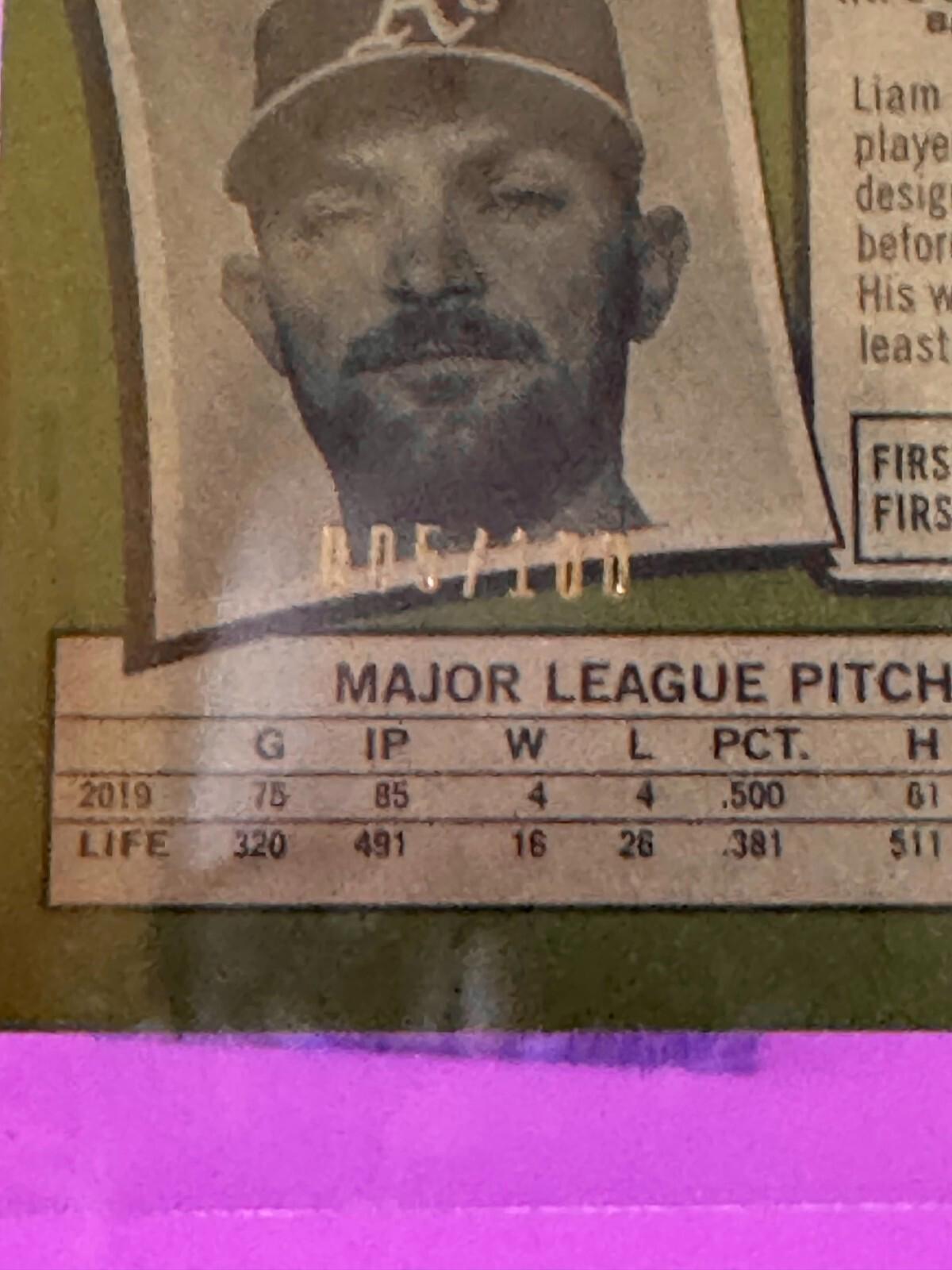 2020 Topps Heritage Baseball - Liam Hendriks #472 - Black Mini /100