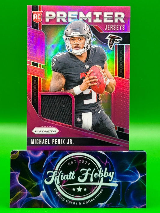 2024 Panini Prizm - Premier Jerseys Pink #PJ-MPJ Michael Penix Jr. (MEM, RC)