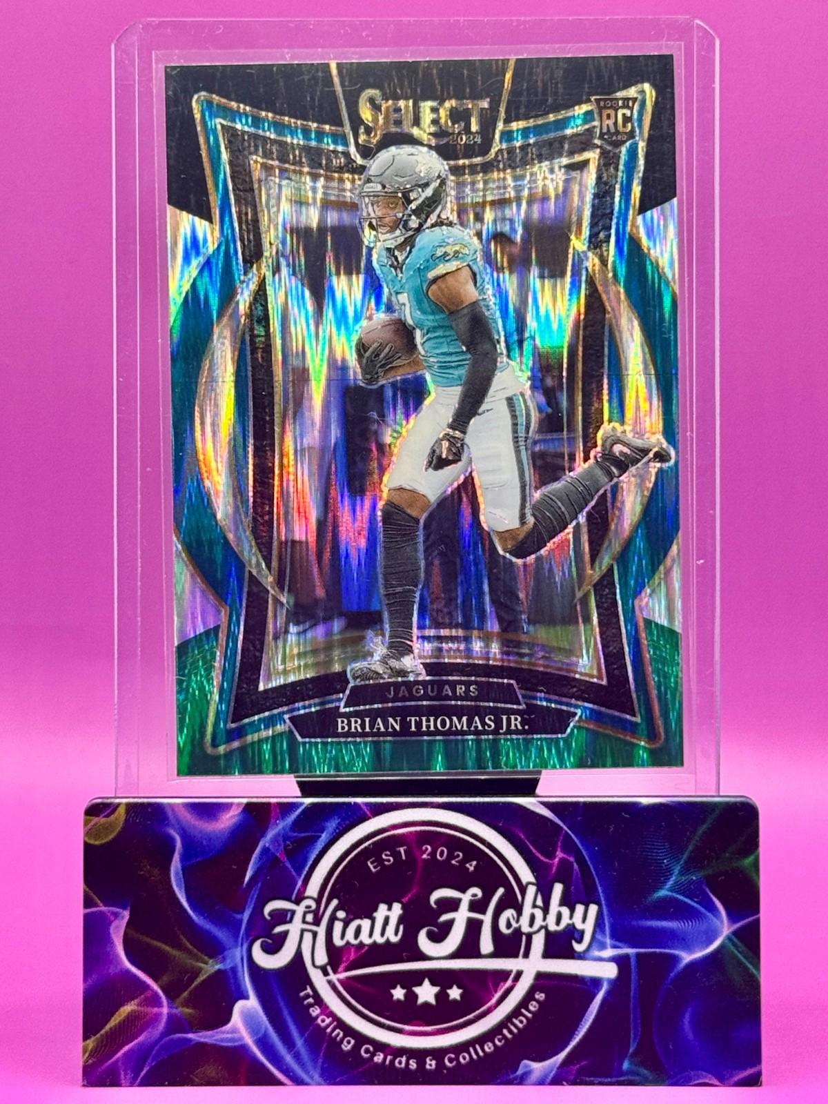 2024 Panini Select - Concourse - Brian Thomas Jr. #91 Black & Green Shock (RC)