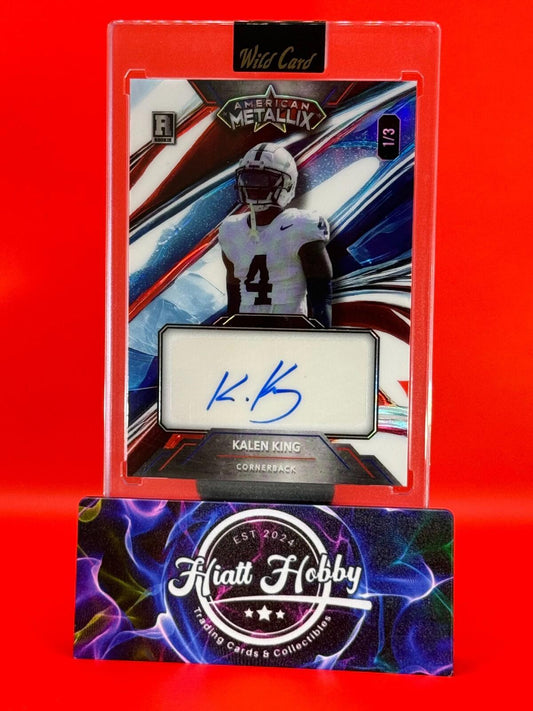 2023 Wild Card Metallix - Kalen King #WMG-KKA - Rainbow Foil Auto 1/3