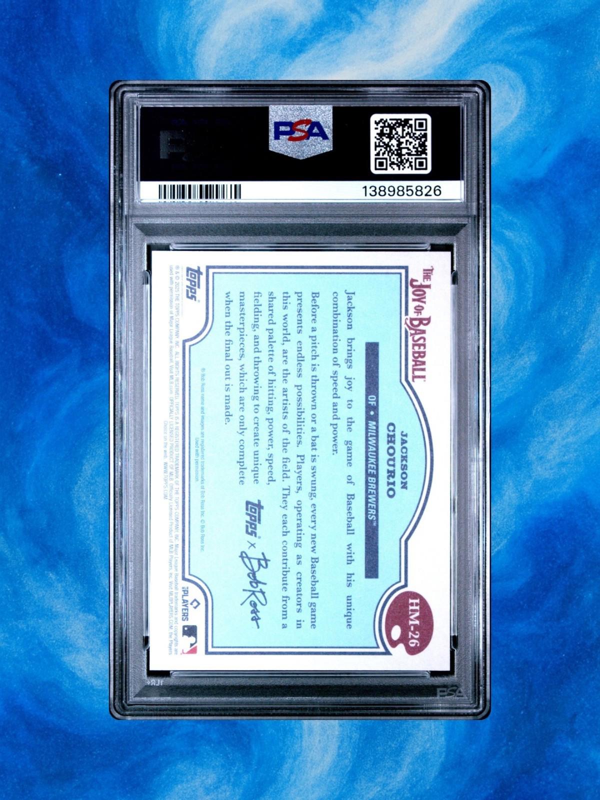 2025 Topps X Bob Ross - Jackson Chourio #HM-26 - Happy Mistakes (Afro) - PSA 10