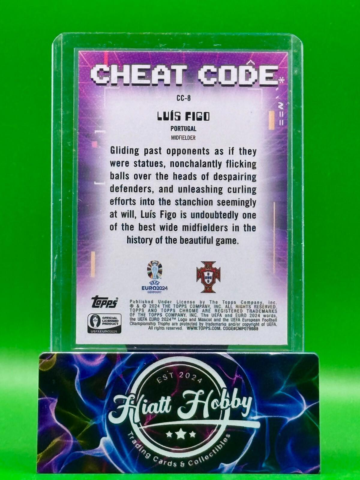 2024 Topps Chrome UEFA Euro Soccer - Luis Figo #CC-8 - Cheat Code