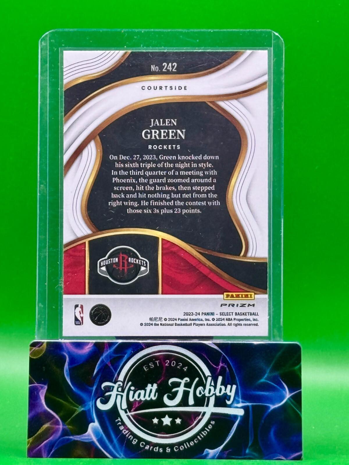 2023-24 Panini Select - Courtside Jalen Green #242 Orange Tectonic Prizm