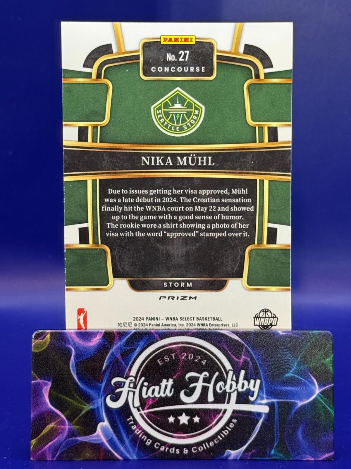 2024 Panini Select WNBA - Concourse #27 - Nika Muhl (RC) - Pink Ice