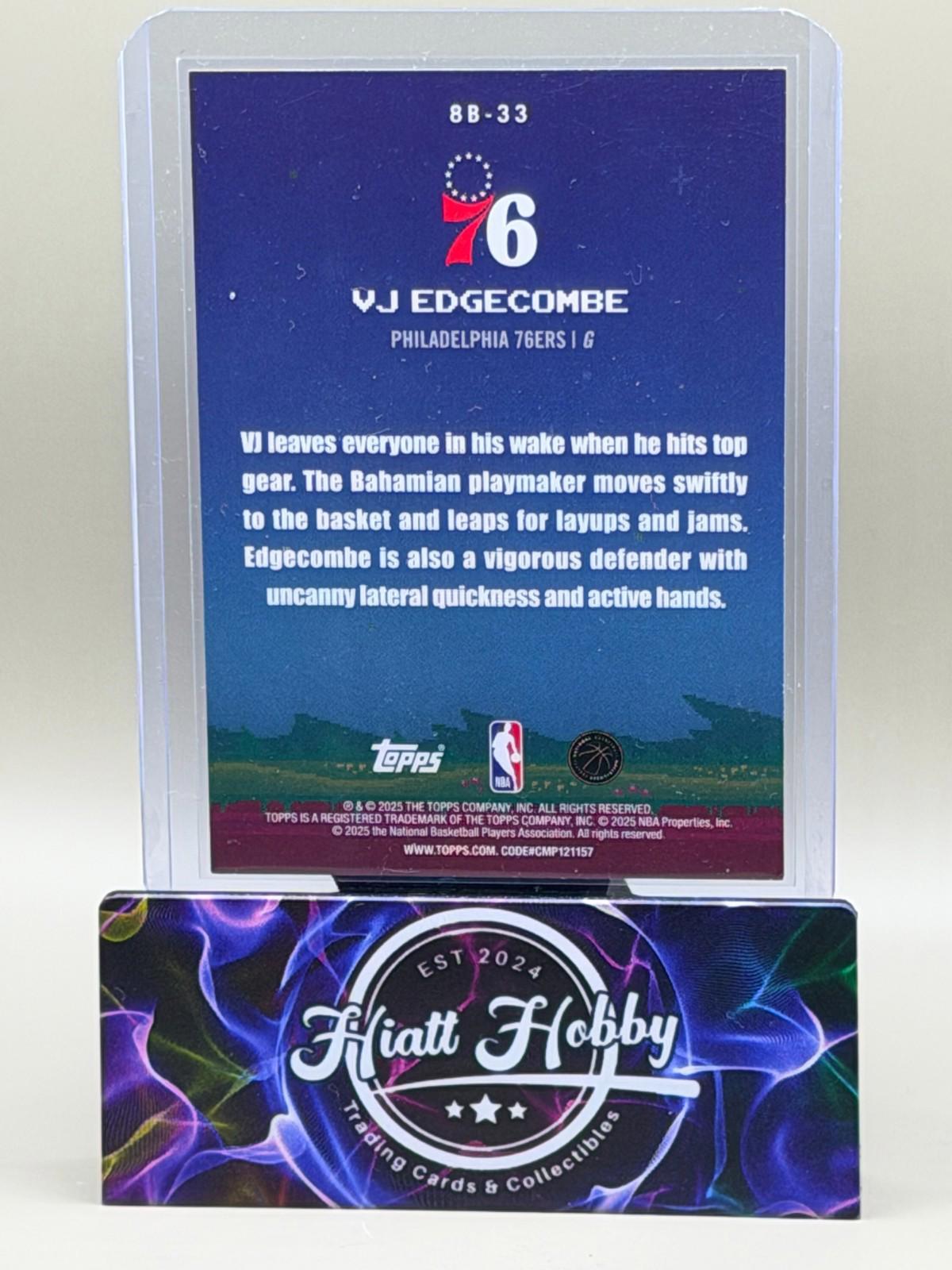 2025-26 Topps Basketball - VJ Edgecombe #8B-33 - 8-Bit Ballers (RC)