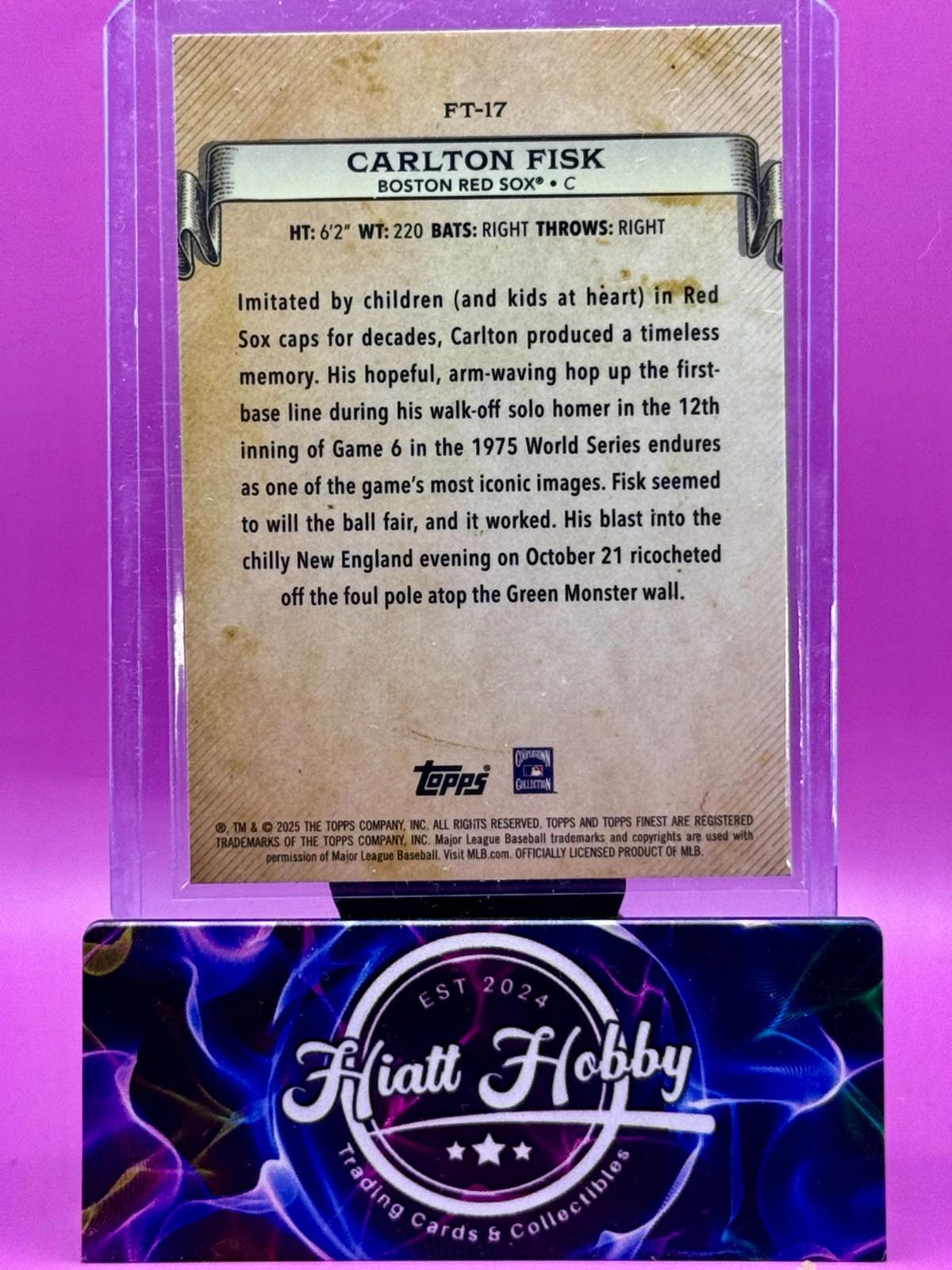 2025 Topps Finest - Carlton Fisk #FT-17 - Finest Timelines