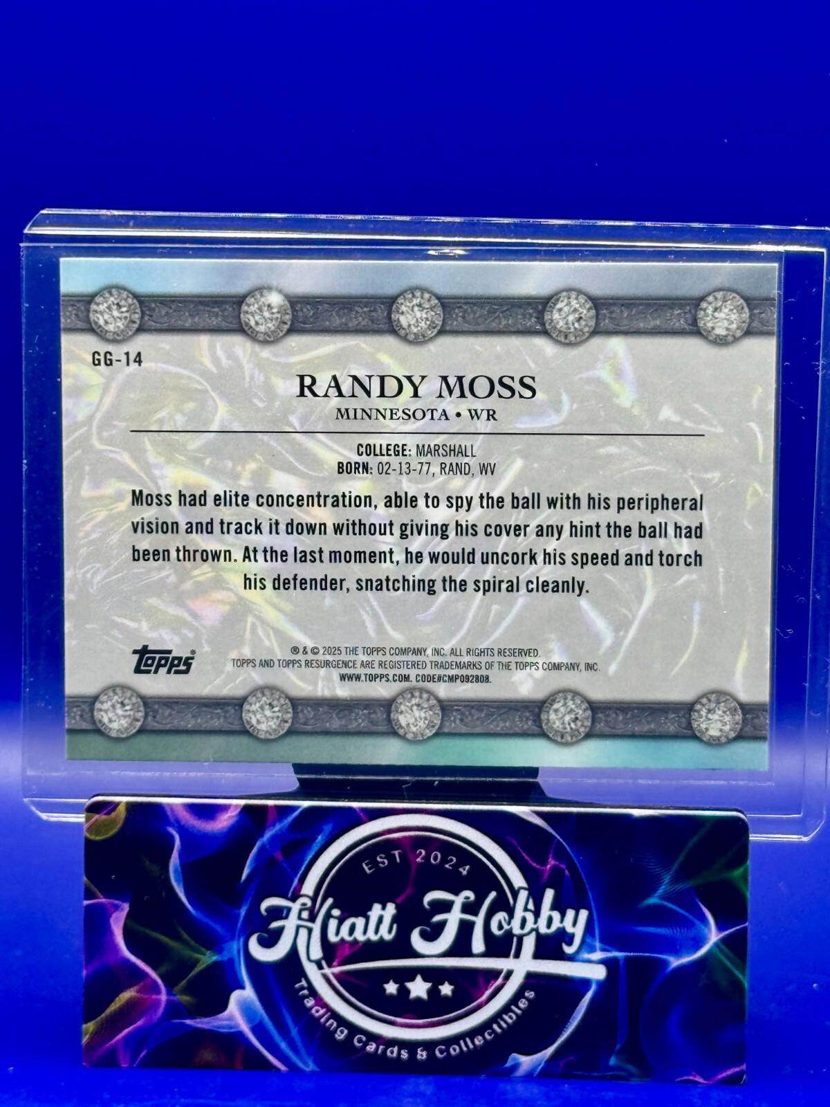 2024 Topps Resurgence - Randy Moss #GG-14 - Glimmer and Gleam
