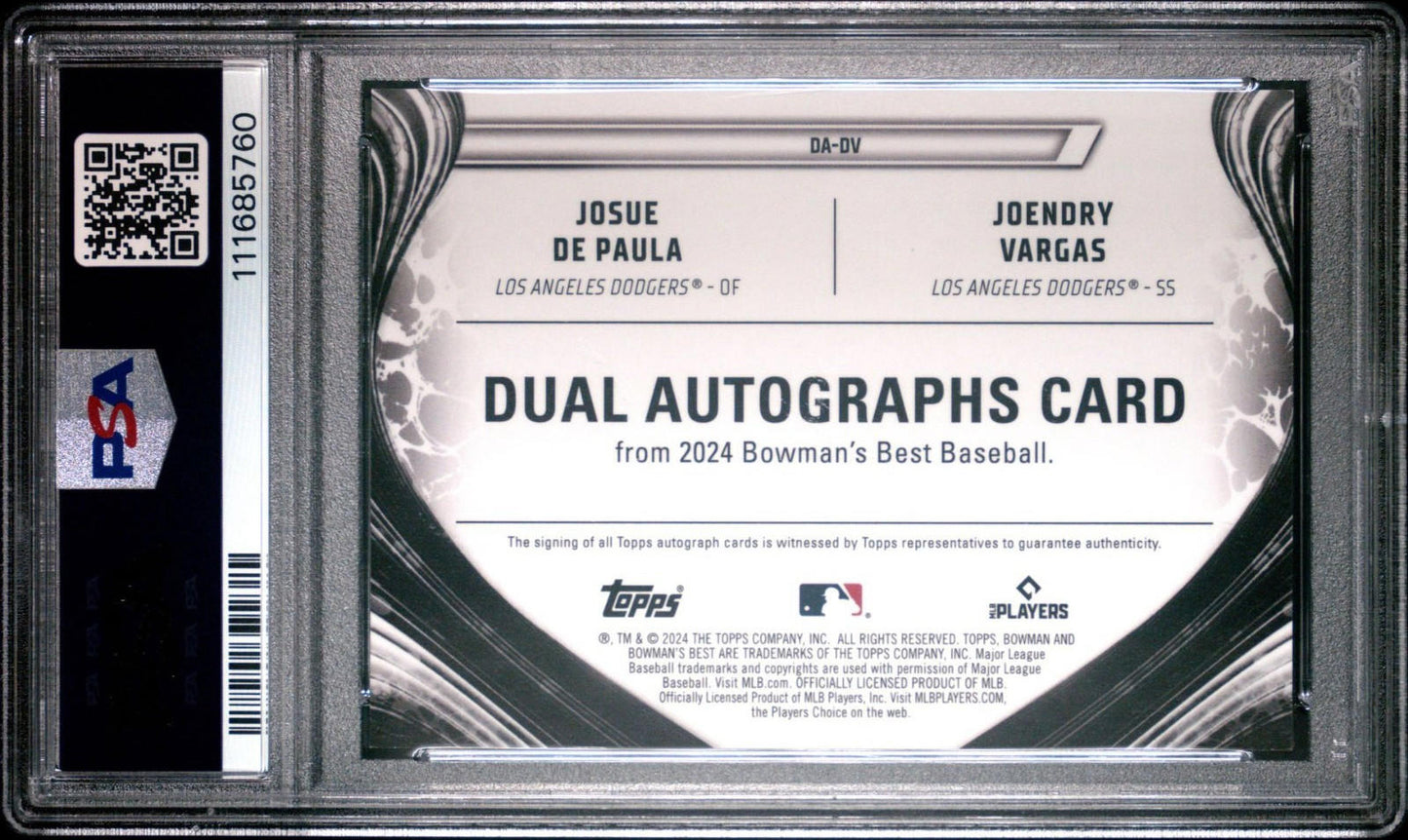 2024 Bowman's Best - Vargas / De Paula - Dual Auto /75 (RC, AU) - PSA 10