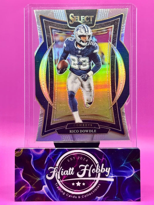 2024 Panini Select - Concourse - Rico Dowdle #90 Silver Prizm Die-Cut