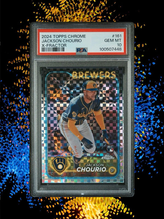 2024 Topps Chrome - X-Fractor #161 Jackson Chourio (RC) - PSA 10