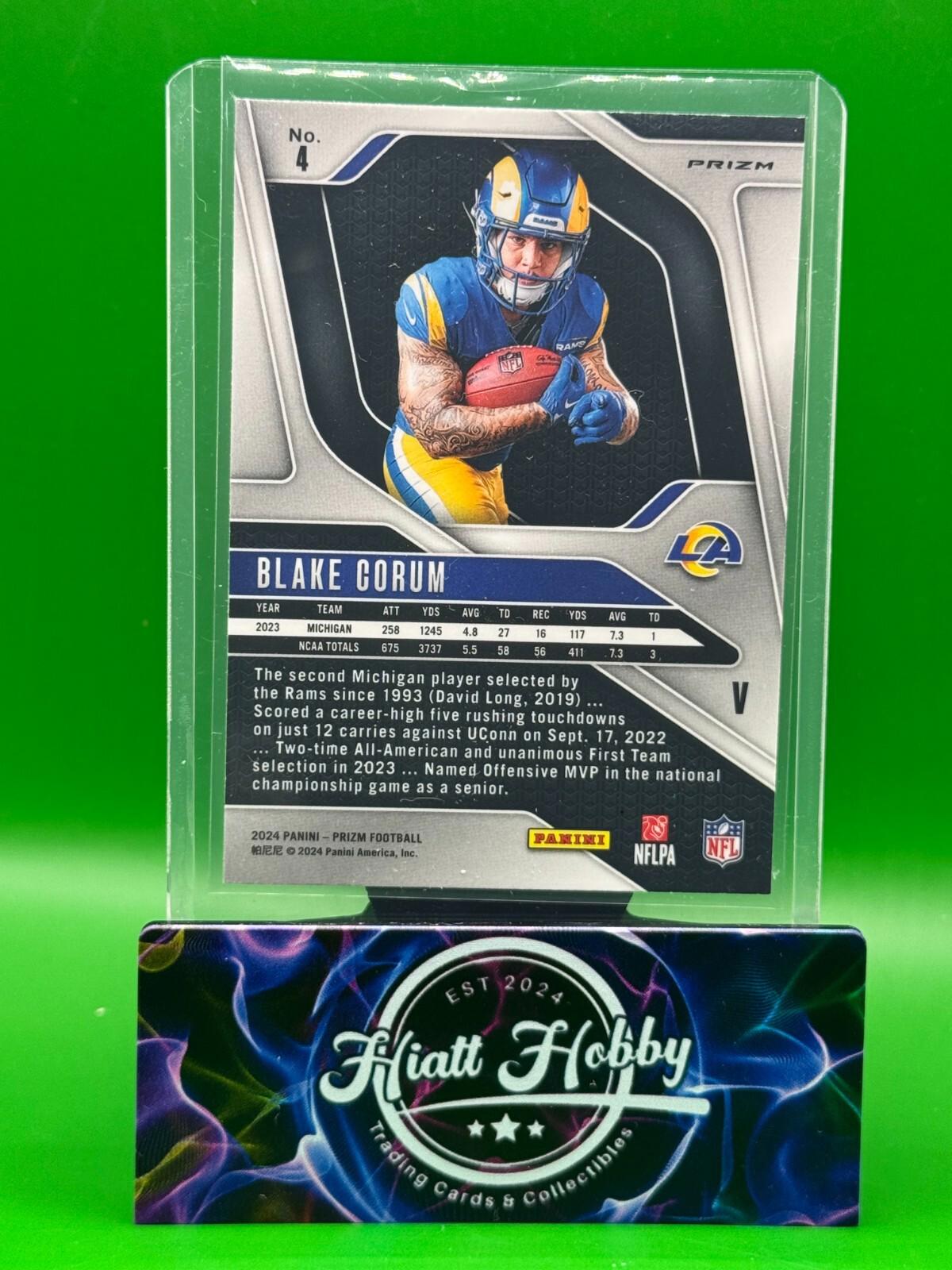 2024 Panini Prizm - Rookie Variations Silver Prizm #4 Blake Corum (RC)