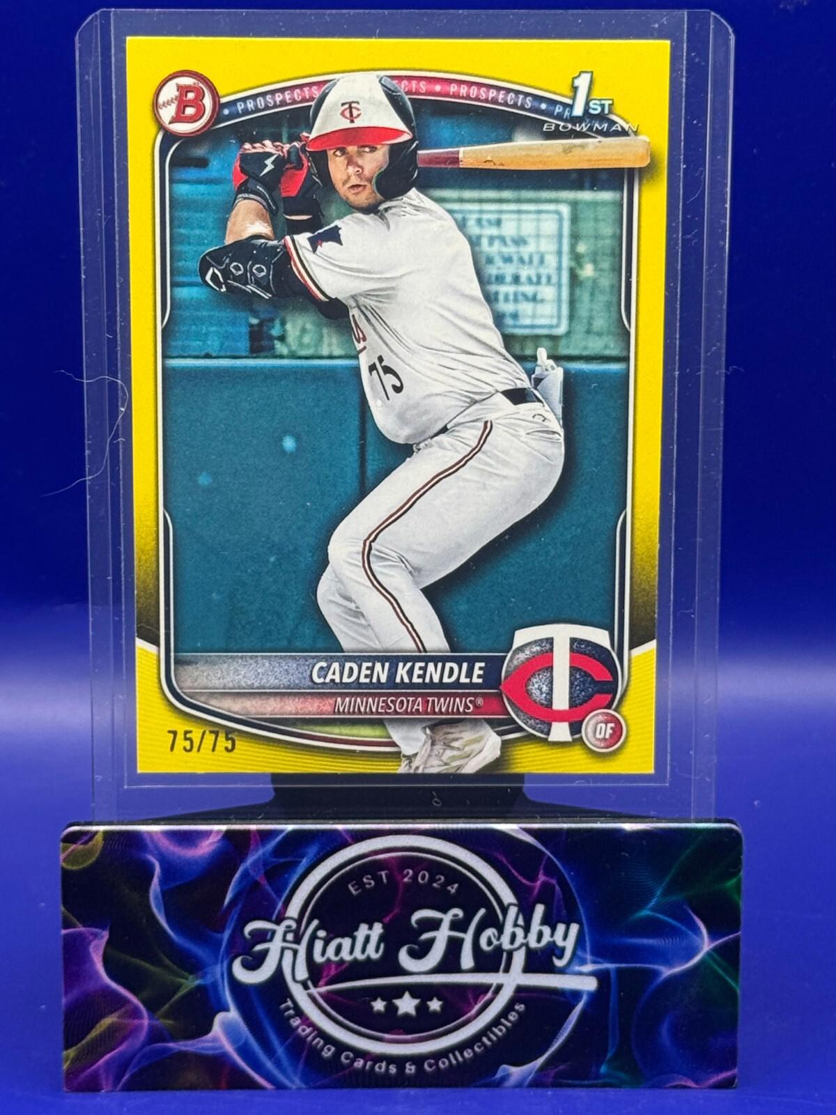 2025 Bowman - Caden Kendle #BCP-113 Yellow Paper & Yellow X-fractor /75 lot of 2