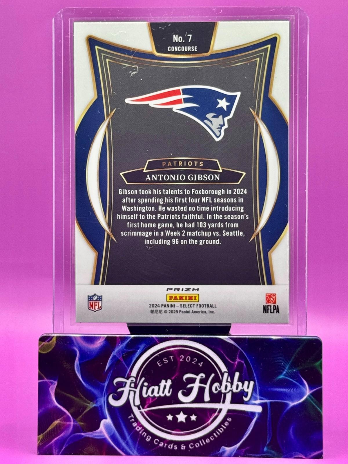 2024 Panini Select - Concourse - Antonio Gibson #7 Black & Green Shock Prizm