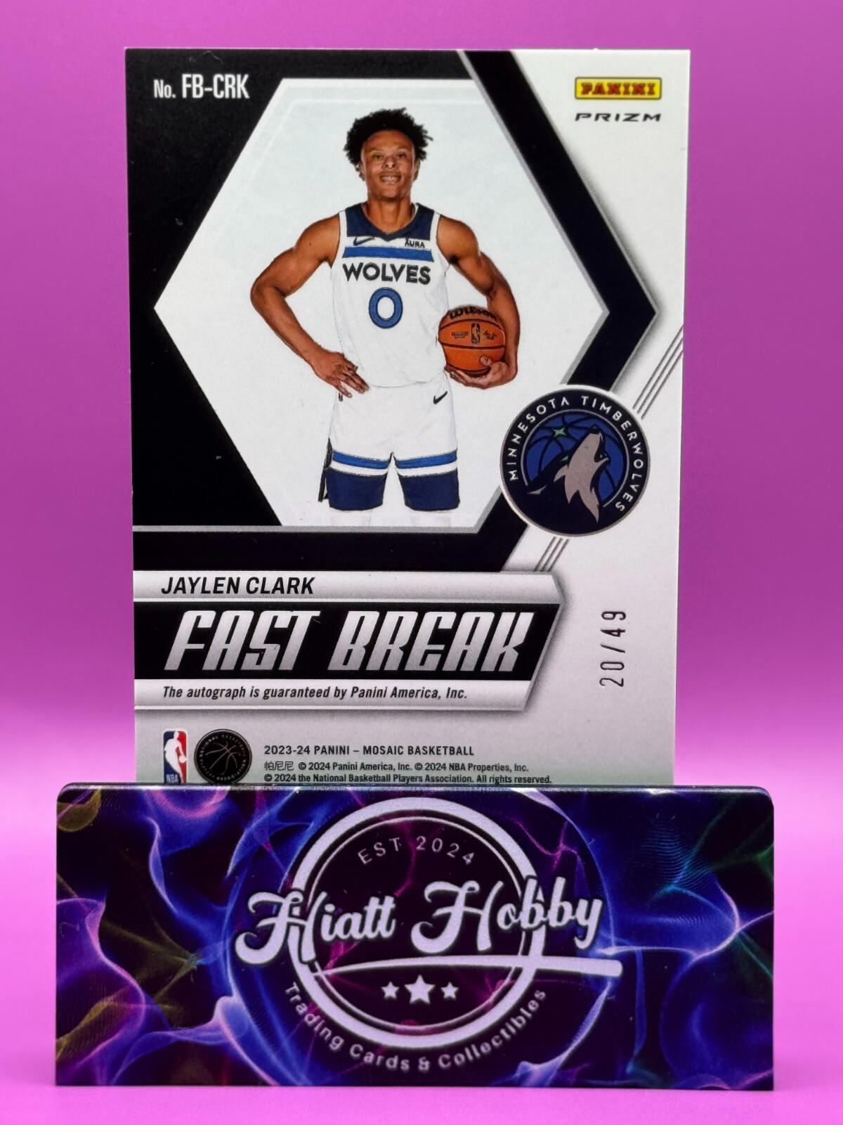 2023 Panini Mosaic Basketball - Jaylen Clark #FB-CRK - Red Fast Break Auto /49