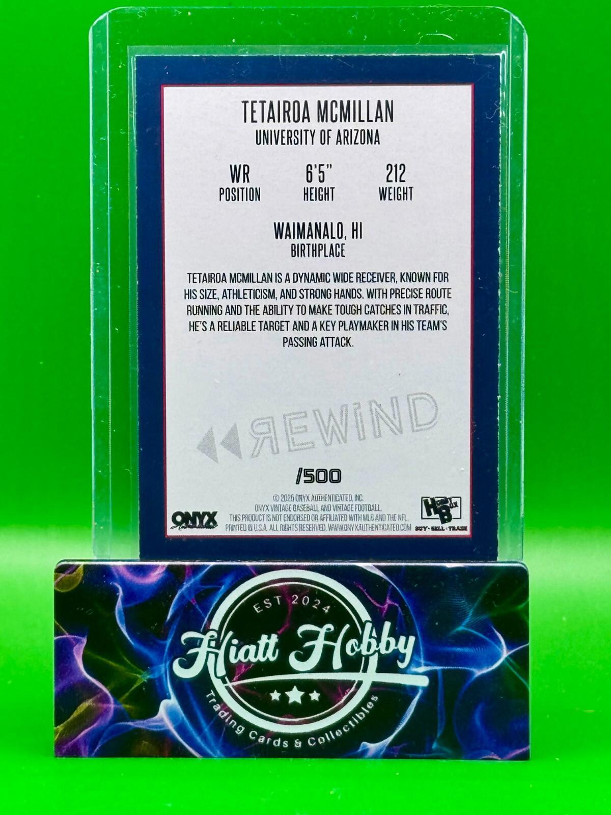 2024 Onyx Holiday Cards - Tetairoa McMillan - Green /500