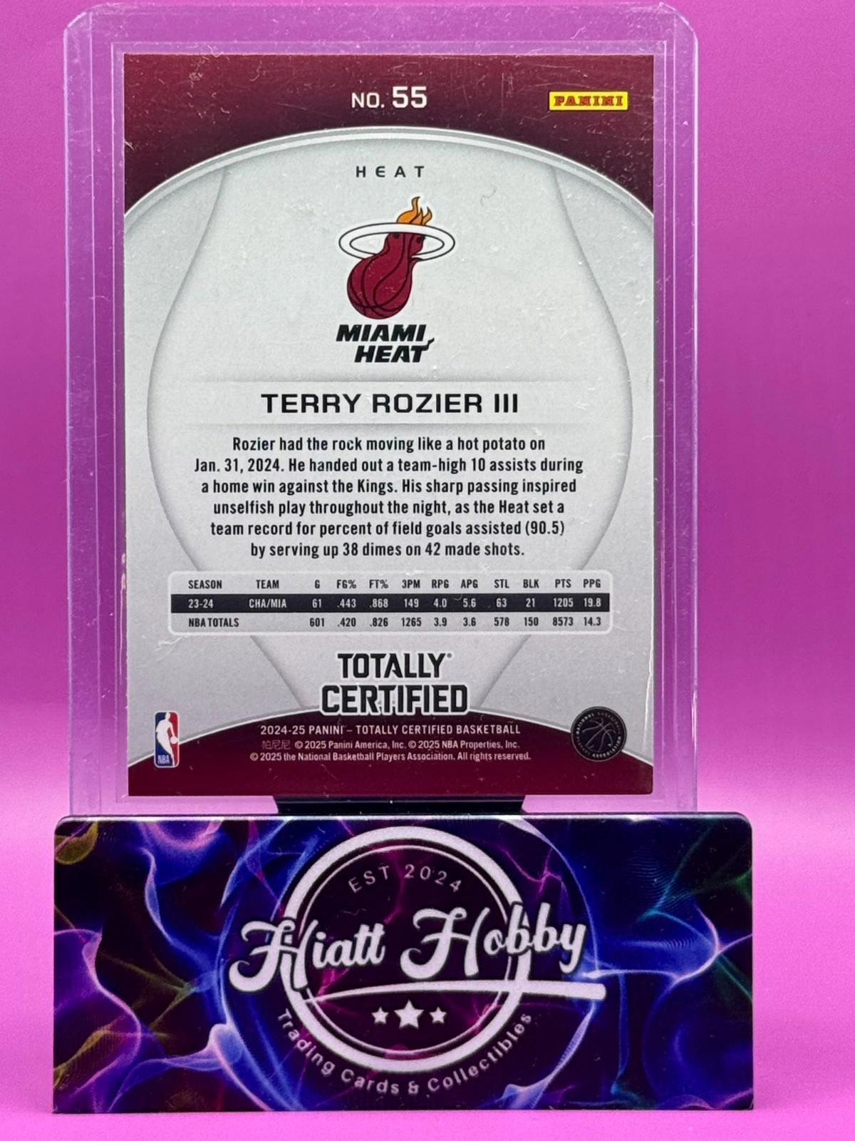 2024-25 Panini Total Certified - Terry Rozier III #55 - Maroon Mirror