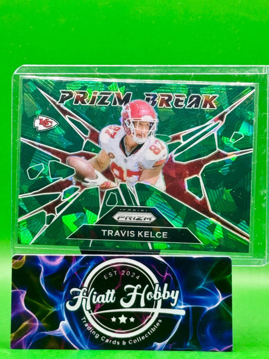 2024 Panini Prizm - Prizm Break Travis Kelce #1 Green Ice Prizm
