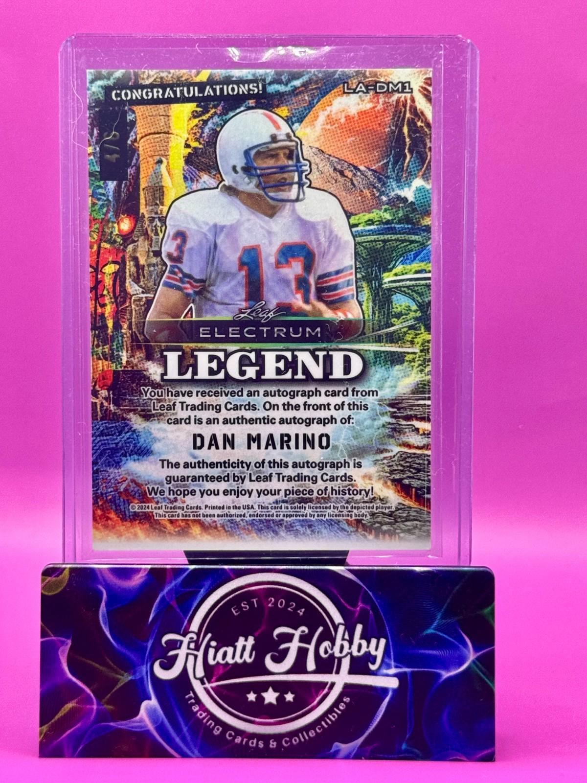 2024 Leaf Electrum - Dan Marino #LA-DM1 - Platinum Legend Auto /6