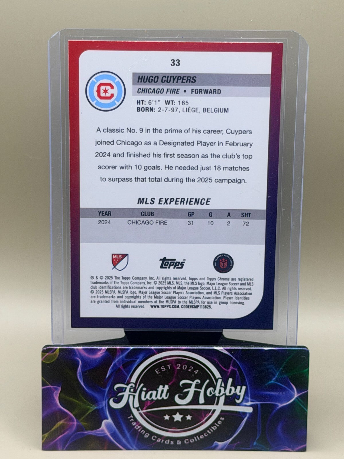 2025 Topps Chrome MLS Soccer - #33 Hugo Cuypers - Wave Refractor
