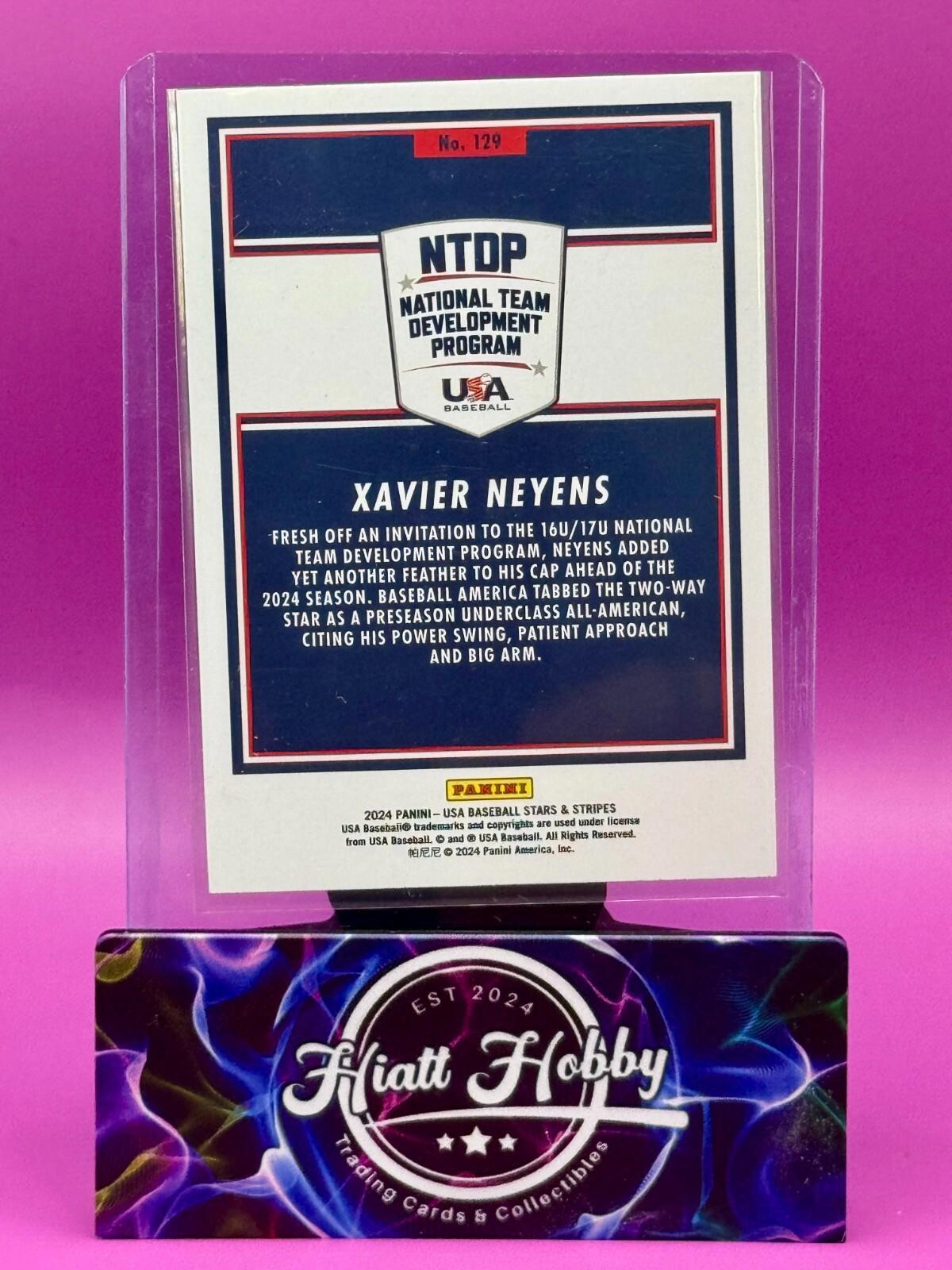 2024 Panini Stars and Stripes - Xavier Neyens #129 Green (RC)