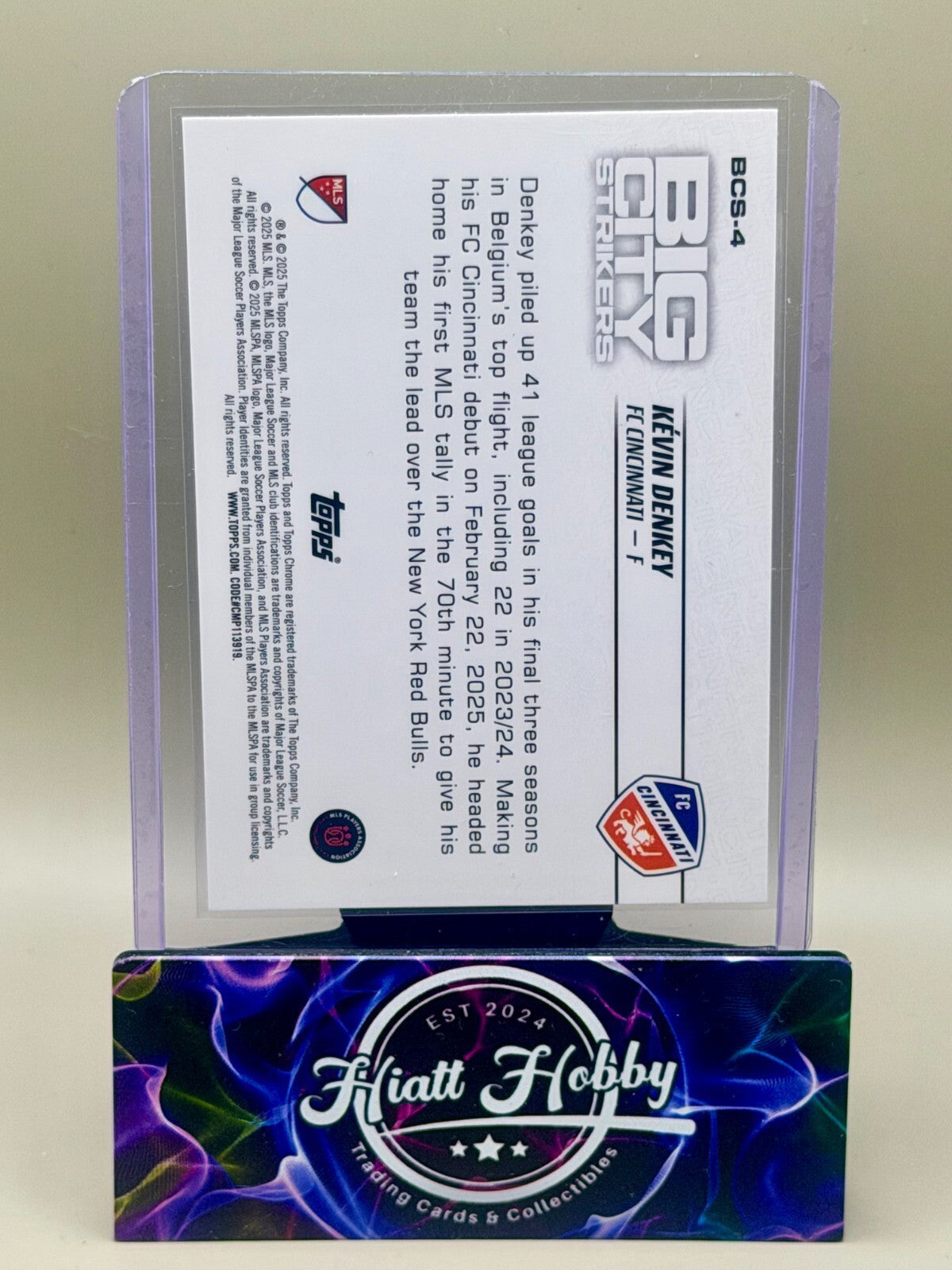 2025 Topps Chrome MLS Soccer - #BCS-4 Kevin Denkey - Big City Strikers (RC)