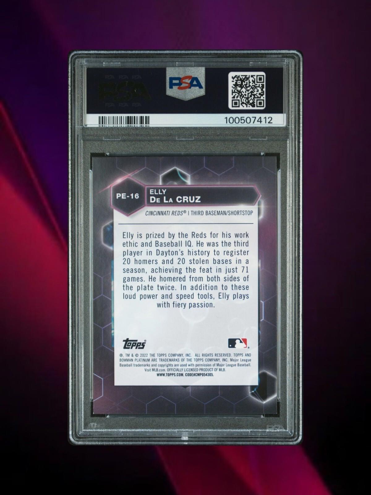 2022 Bowman Platinum - Precious Elements #PE-16 Elly De La Cruz (RC) - PSA 8