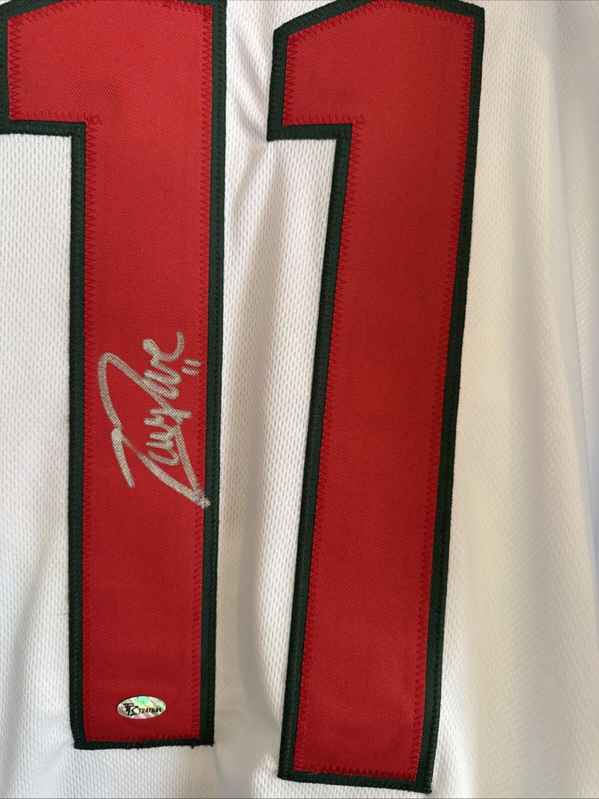 ZACH PARISE signed WILD custom jersey COA SIZE XL