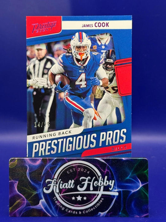 2024 Panini Absolute - James Cook #PP-JCK - Prestigious Pros - Magenta /25