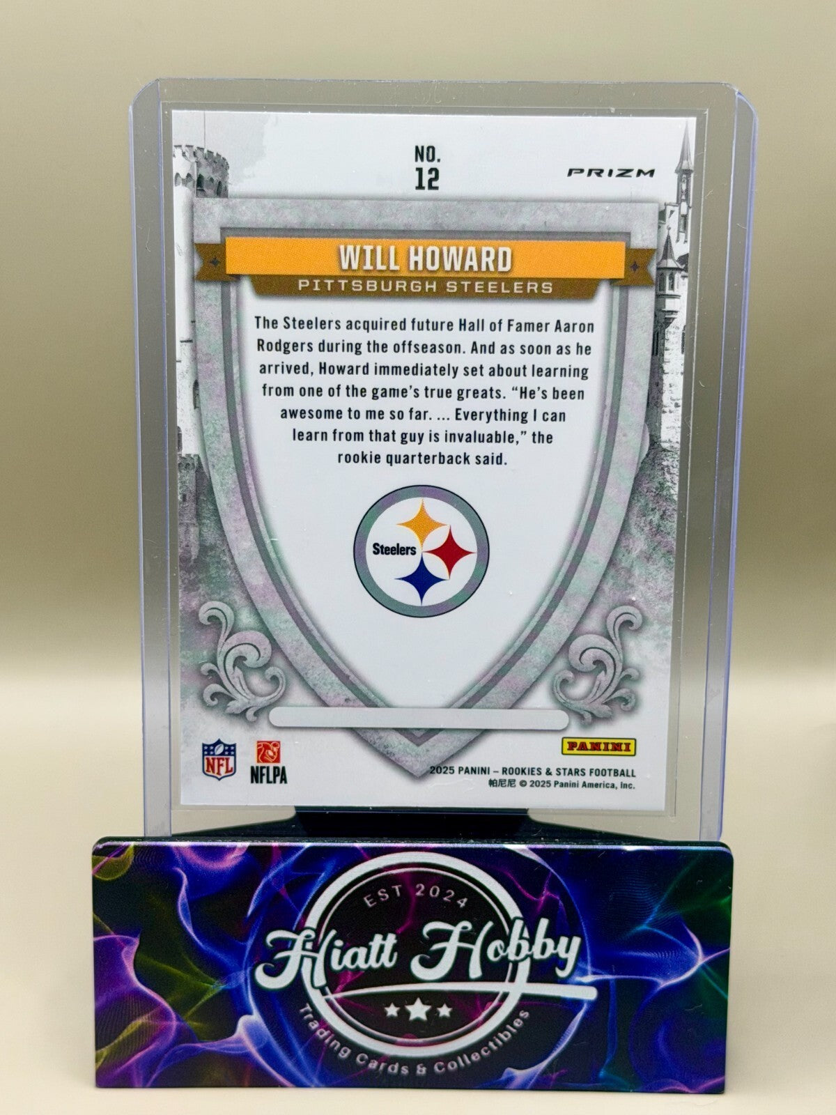 2025 Panini Rookies and Stars - #12 Will Howard - Crusade - Laser (RC)