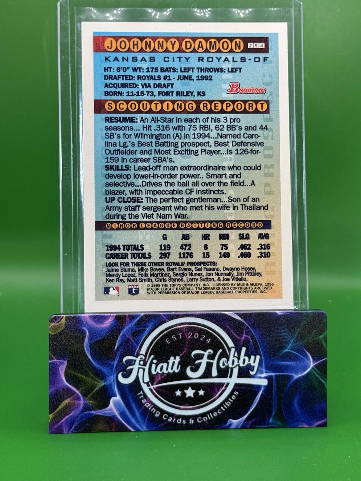 1995 Bowman - #254 Johnny Damon