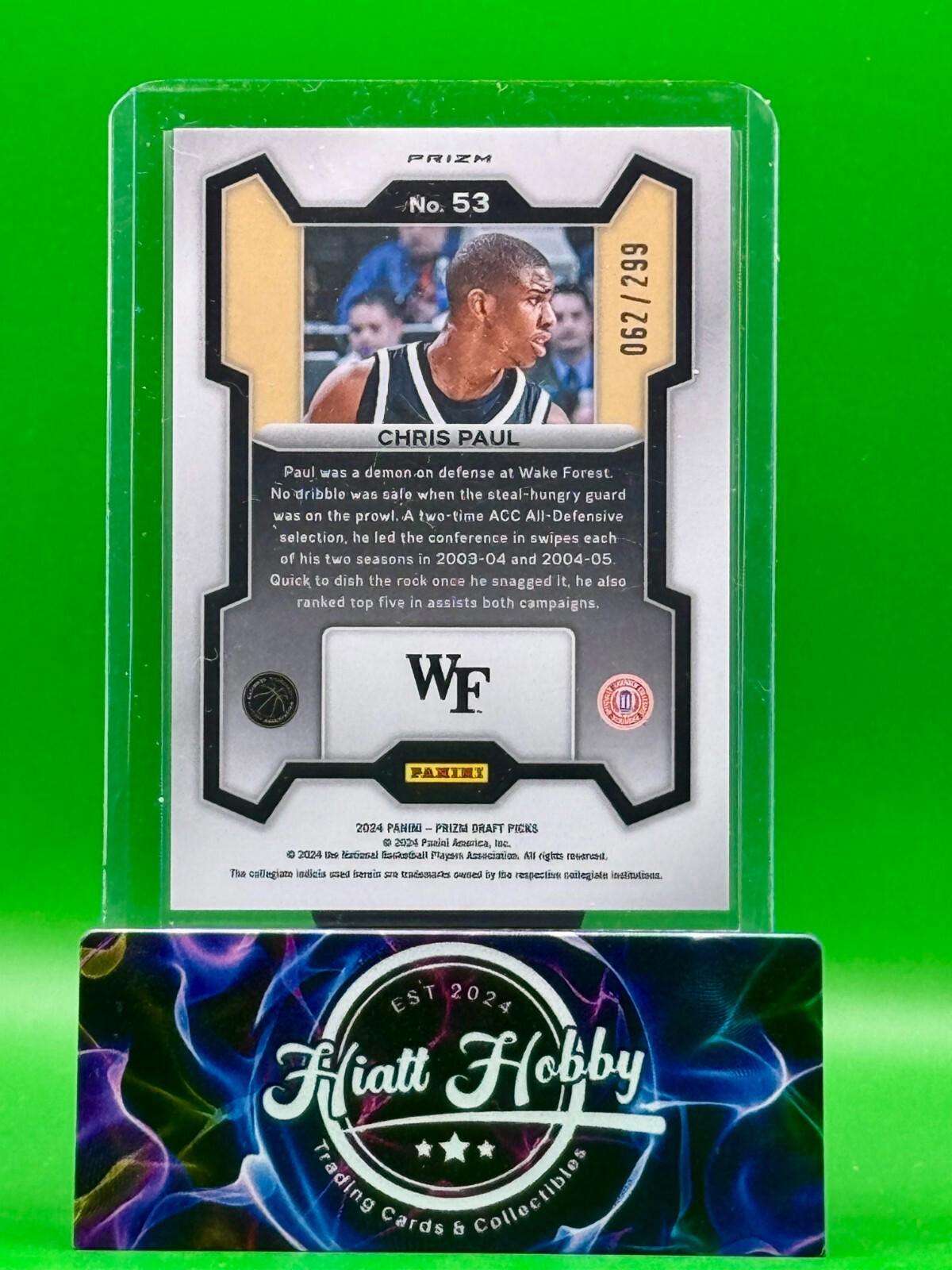 2024 Panini Prizm Draft Picks - Chris Paul #53 Red Pulsar Prizm /299