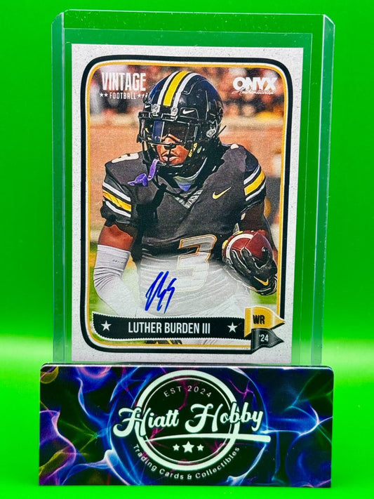 2024 Onyx Vintage Football - Luther Burden III #VALUBU - Auto (AU,RC)