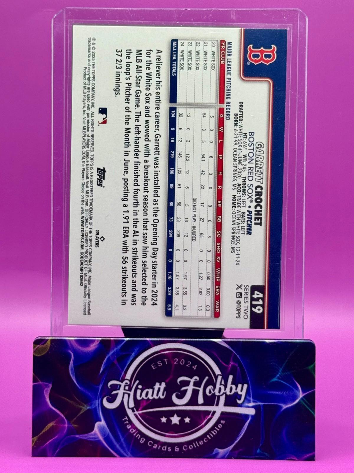 2025 Topps Series 2 - Garrett Crochet #419 Rainbow Foilboard