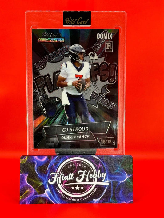 2023 Wild Card Alumination - CJ Stroud #ACSP1-CS1 - Playoffs Rainbow Foil 18/18