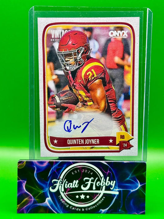 2024 Onyx Vintage Football - Quinten Joyner #VAQUJO - Auto (AU,RC)