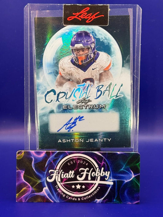 2024 Leaf Electrum Ashton Jeanty - All-American Crystal Ball Redemption Auto /15