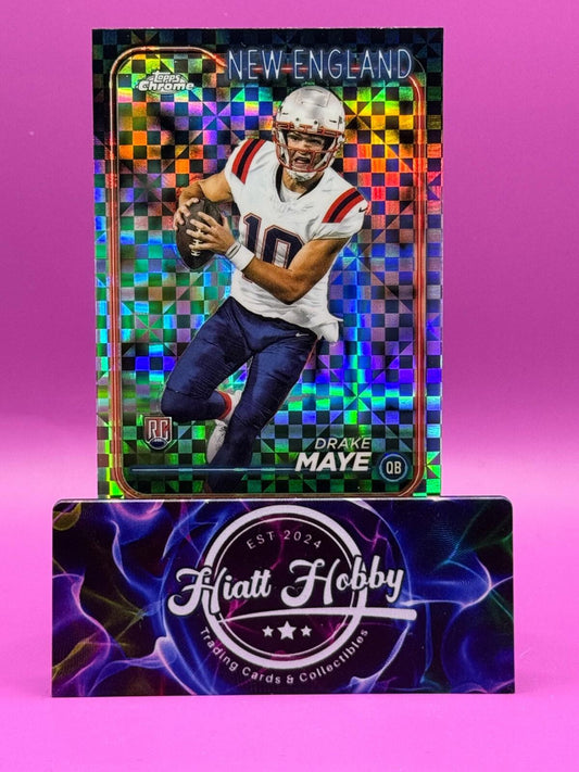 2024 Topps Chrome Football - Drake Maye #203 - X-Fractor (RC)