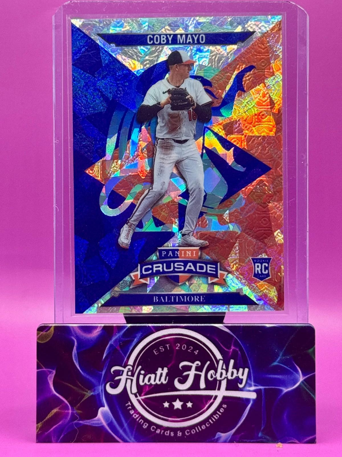 2025 Panini Crusade - Coby Mayo #51 - Blue Crusade - Cracked Ice (RC)