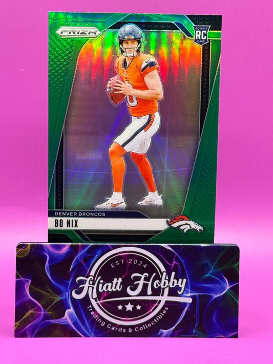 2024 Panini Prizm Football - Bo Nix #309 - Green Prizm (RC)