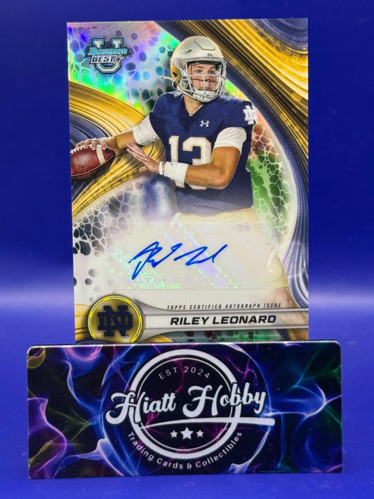 2024 Bowman's Best U Football - Riley Leonard #BOA-RL - Auto