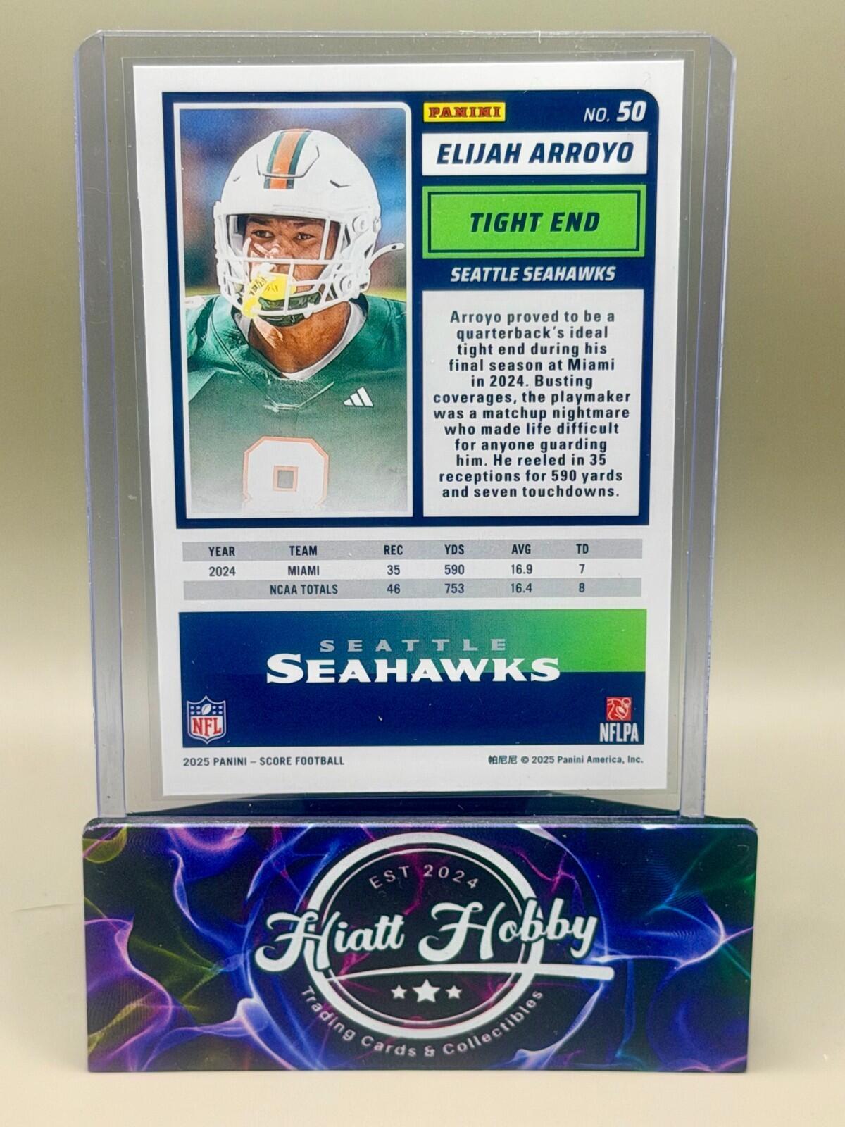 2025 Panini Score - #50 Elijah Arroyo (RC)