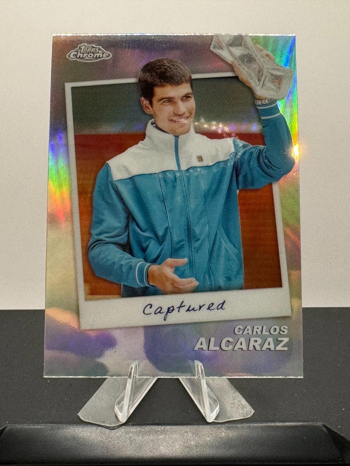 2024 Topps Chrome Tennis - Carlos Alcaraz #CTD-CA - CAPTURED REFRACTOR
