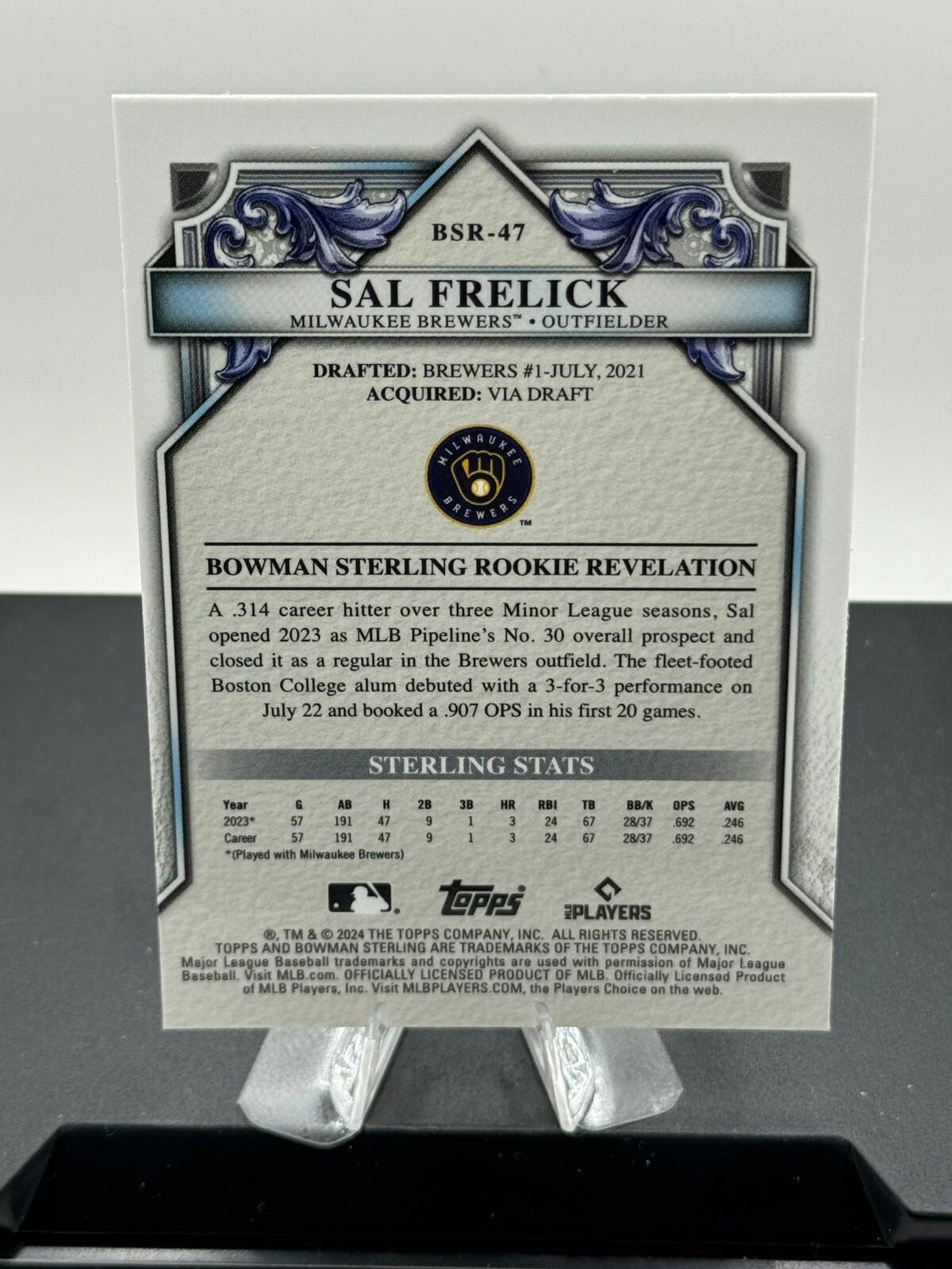 2024 Bowman Sterling - Sal Frelick #BSR-47