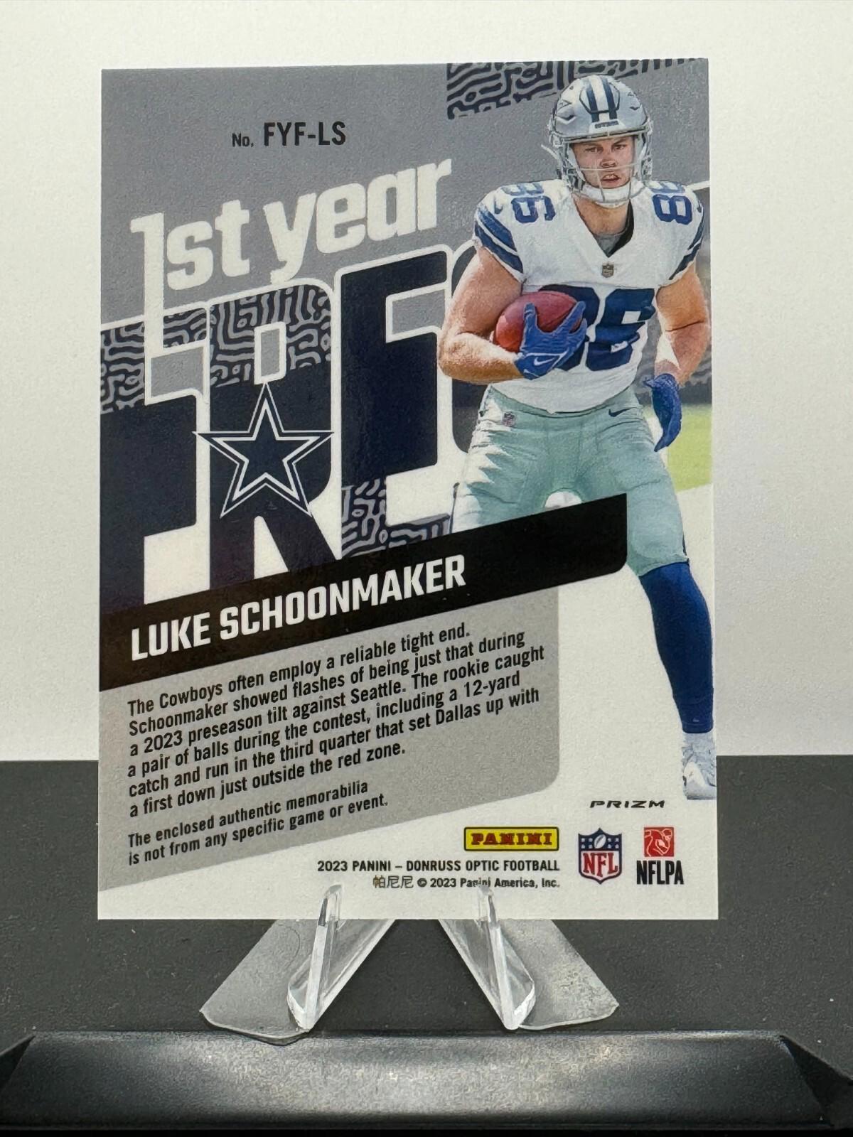 2023 Donruss Optic- 1st Year Fresh Blue Hyper Prizm - Luke Schoonmaker (MEM, RC)