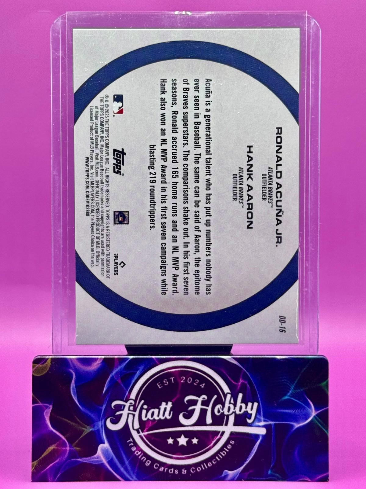 2025 Topps Series 2 - Dynamic Duos Ronald Acuña Jr., Hank Aaron #DD-16